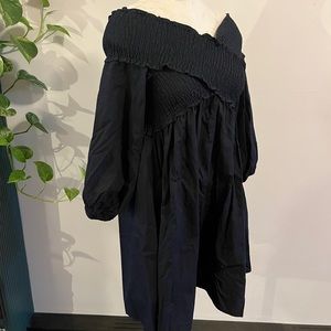 Zara off shoulder puff sleeve dress